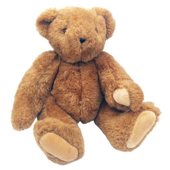 Vermont Teddy Bear Company Jointed Posable Stuffed Animal 15 In Brown Plush Toy - Picture 1 of 15